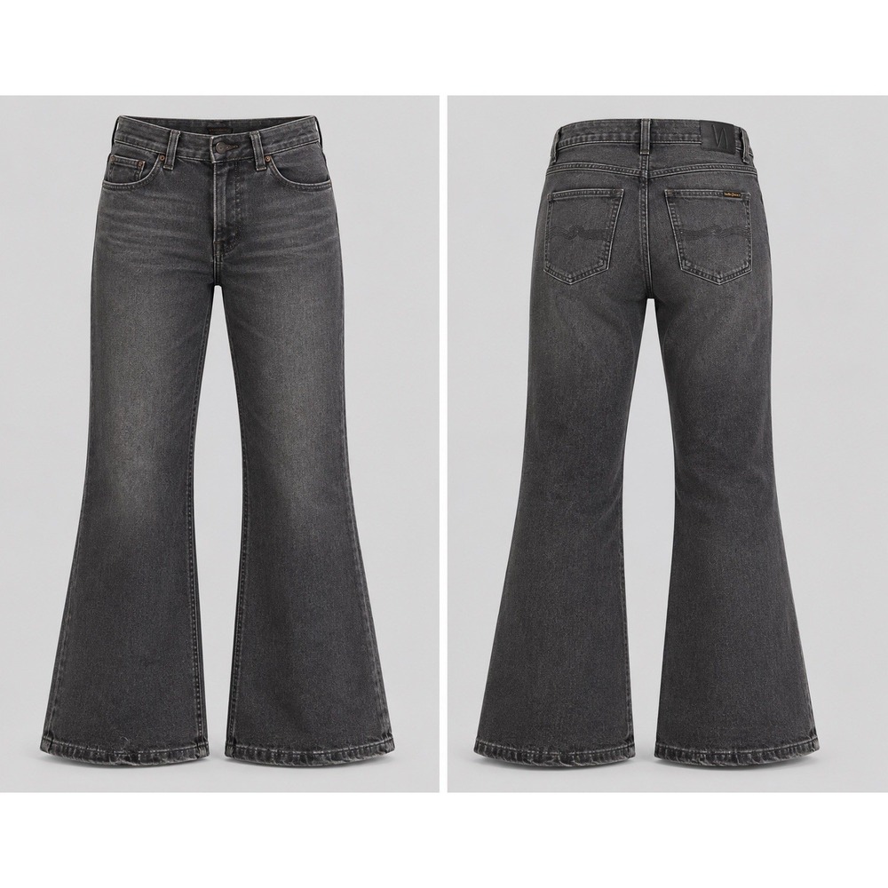 Nudie Jeans Co Grim Tim mens 36x32 Black Denim - Stretch 5-Pocket Design